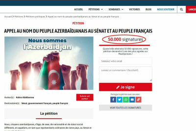 Ölkəmizi müdafiə edək: sən də 50.000 insana qoşul və petisiyaya səs ver
