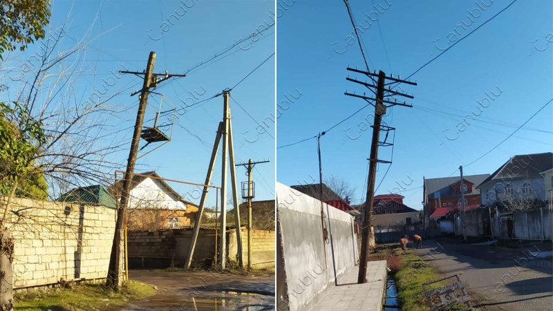Lənkəran: şəhərin iki küçəsində qəzalı dirəklər var