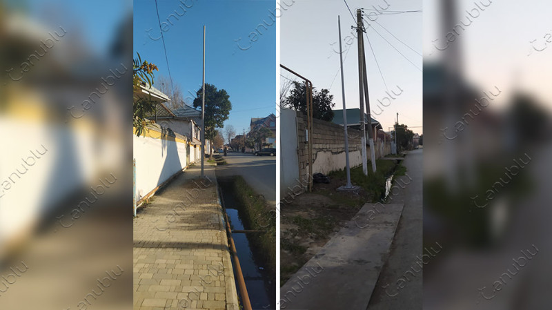 Lənkəranın əksər küçələrində işıq dirəkləri quraşdırılıb