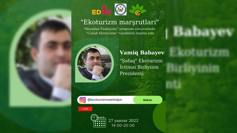 Ekoturizm mövzusunda canlı yayım baş tutacaq