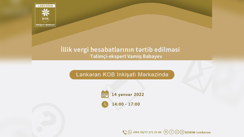 Lənkəran: illik vergi hesabatı vermək daha asan olacaq