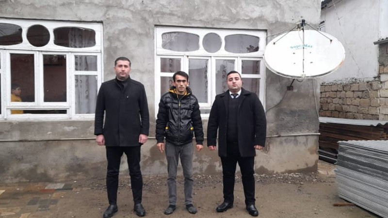 Masallı: gənclər Vətən müharibəsi iştirakçısı Əfqan Əliyevi ziyarət ediblər