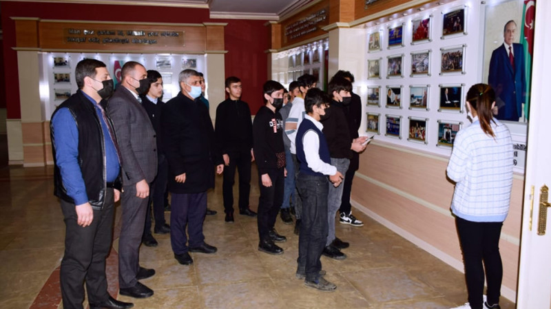 Masallıda gənclər Heydər Əliyev Mərkəzini ziyarət ediblər