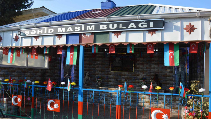Masallı: şəhid Masim Qurbanovun adına abidə-bulaq kompleksi açılıb