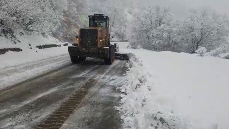 Masallı-Yardımlı yolunu buz bağlayıb