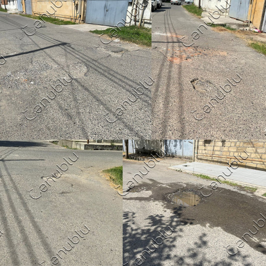 Mirhaşim Ağayev küçəsində asfalt örtüyü yararsız vəziyyətə düşüb