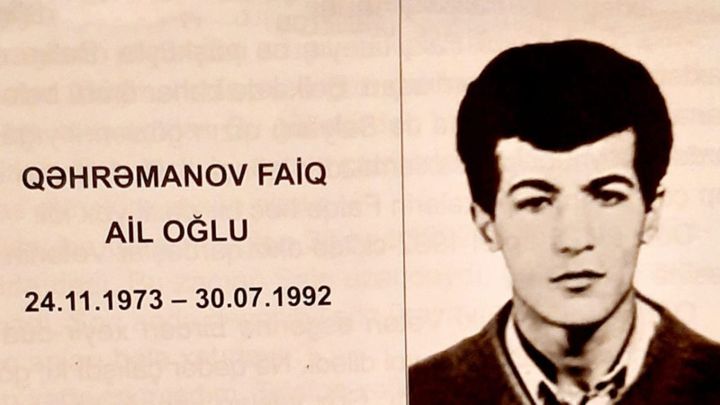 Astara: bu gün Faiq Qəhrəmanovun şəhid olduğu gündür