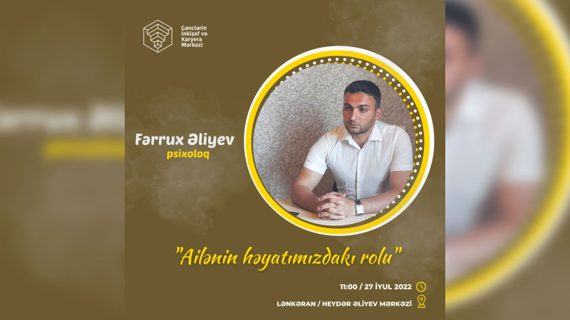 Lənkəran gəncləri üçün psixoloji təlim keçiriləcək