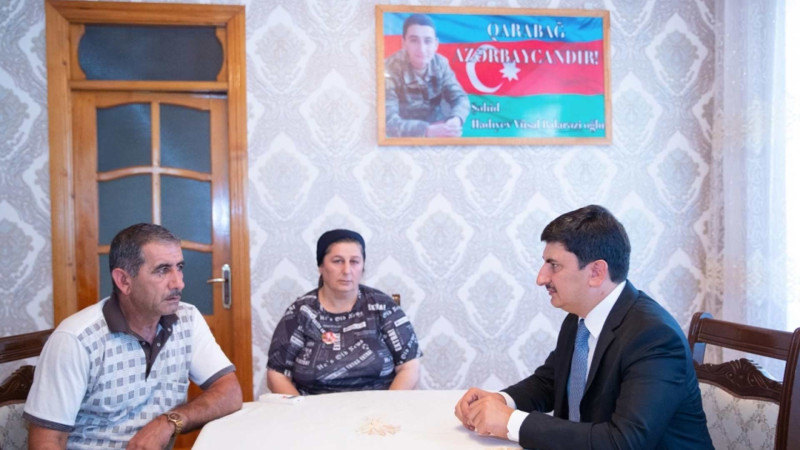 Masallı: fəxrimiz Vüsal Hadıyevin ailəsinin qayğıları ilə maraqlanılıb