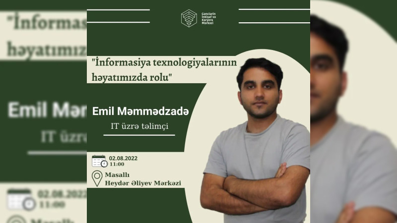 Masallı: İnformasiya texnologiyalarının həyatımızda rolu mövzusunda təlim