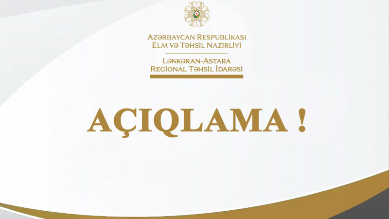 Lənkəran-Astara Təhsil İdarəsi Tütəpeştə kənd məktəbində yaşanan hadisə ilə bağlı açıqlama verib