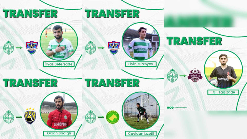 Xan Lənkəran PFK-nın 5 futbolçusu digər klublara transfer olunub