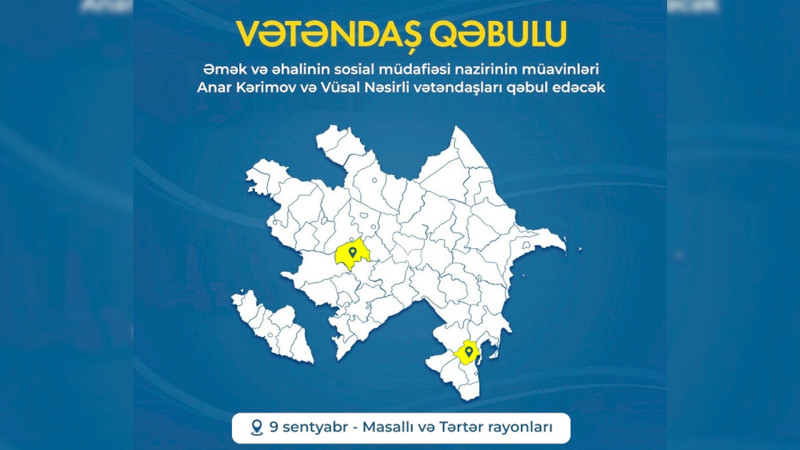 Masallı: Əmək və əhalinin sosial müdafiəsi nazirinin müavini vətəndaşlarla görüşəcək