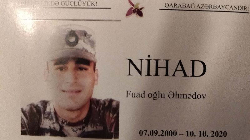 Astara: bu gün şəhid Nihad Əhmədovun mövlud günüdür