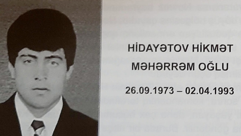Astara: bu gün şəhid Hikmət Hidayətovun doğum günüdür