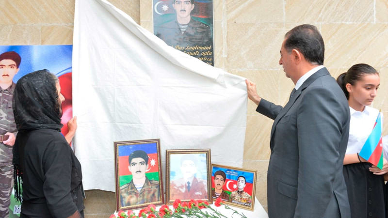 Lənkəran: şəhid Mais Abbasovun xatirə lövhəsinin açılışı baş tutub