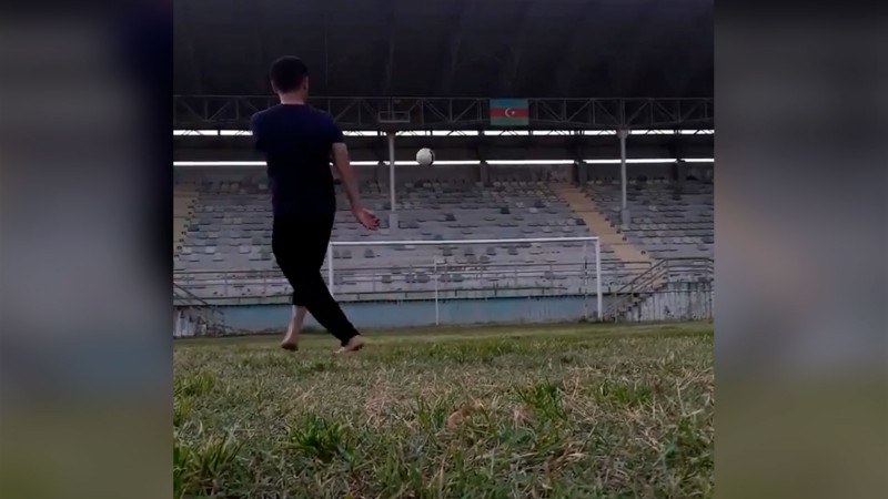 Xəzər Lənkəran Mərkəzi Stadionundan maraqlı görüntülər