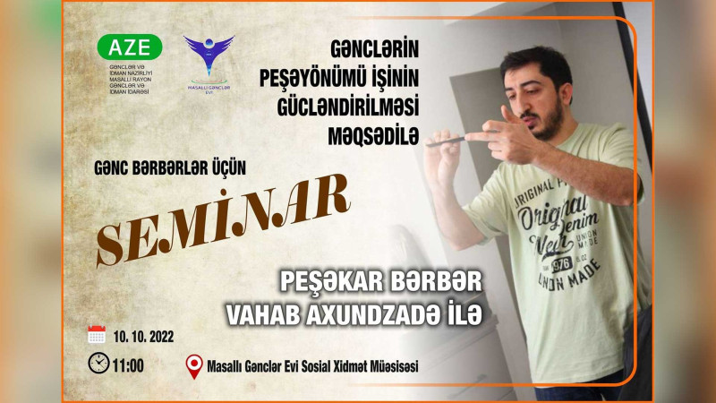 Masallıda gənc bərbərlər üçün seminar təşkil olunacaq