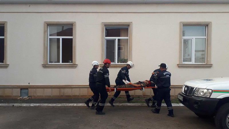 Masallı: “Alpinist ləvazimatlarından istifadə etməklə zərərçəkmişlərin xilas edilməsi” adlı təlim