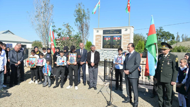 Lənkəran: Ürgə kəndində şəhidlərimizin adına bulaq kompleksi açılıb