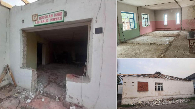 Masallı: Bədəlan kəndinin yararsız həkim məntəqəsi bərpa olunur