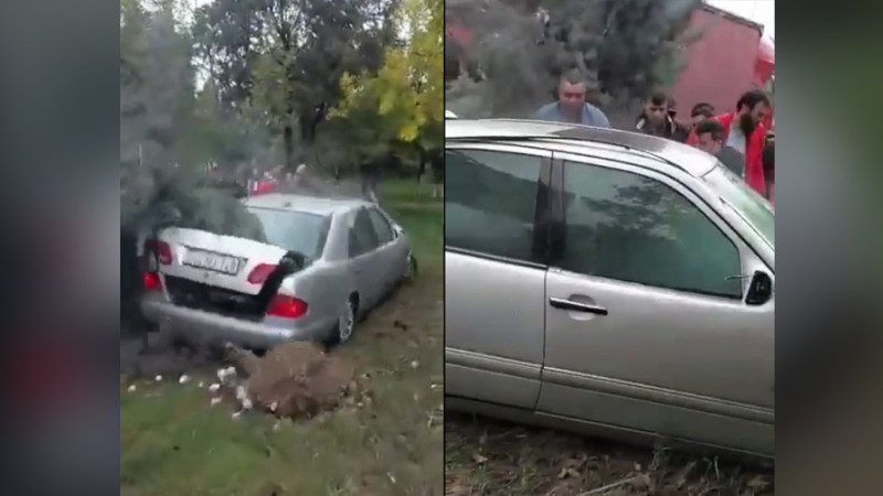 Masallı: yol boyu 5 avtomobili vurub sonda ağaca çarpıldı