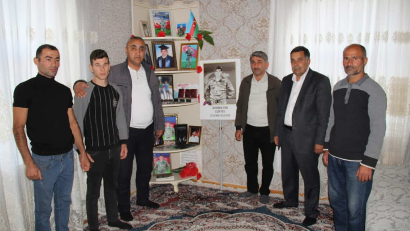 Cəlilabadda şəhid Elvin Bayramovun ailəsi ziyarət olunub