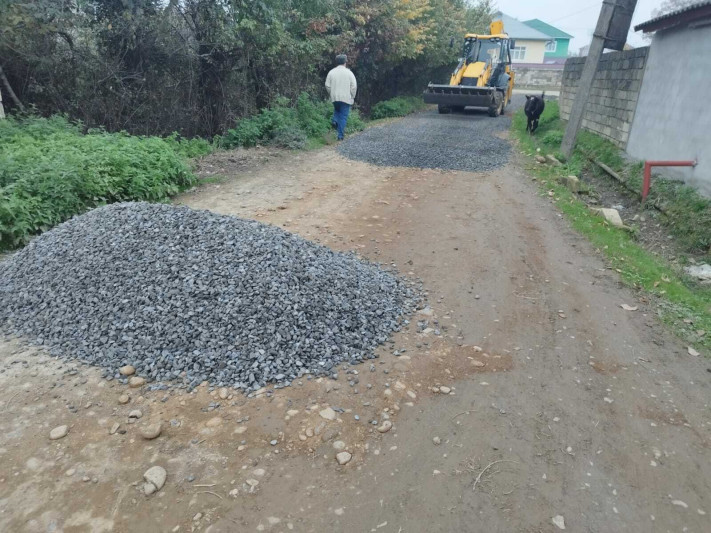 Masallı: Mahmudavar kəndinin yolu təmir olunub