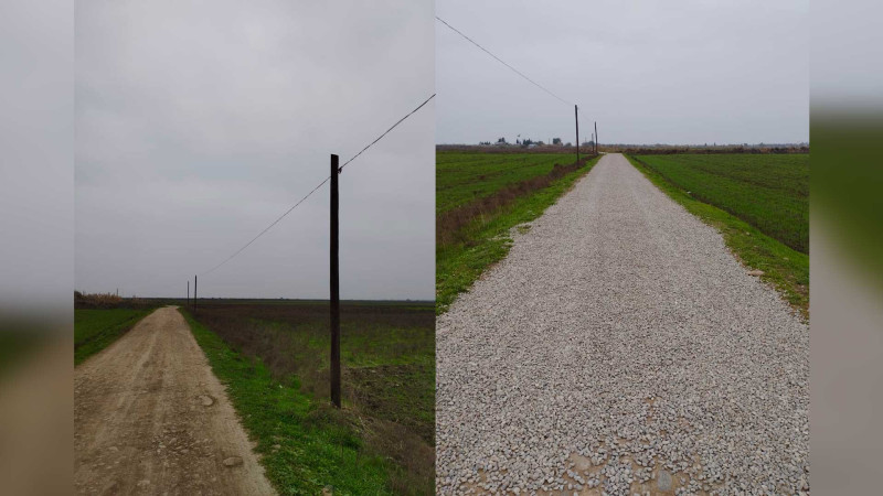 Masallıda şəhid atası yolu təmir etdirir