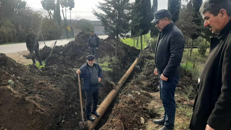 Masallıda qaz boruları təmir olunur