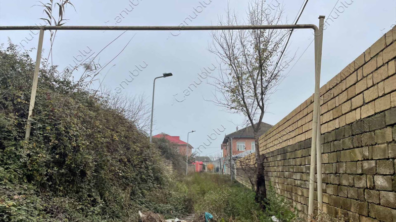 Lənkəran: küçənin yol olmayan hissəsində işıq dirəkləri quraşdırılıb