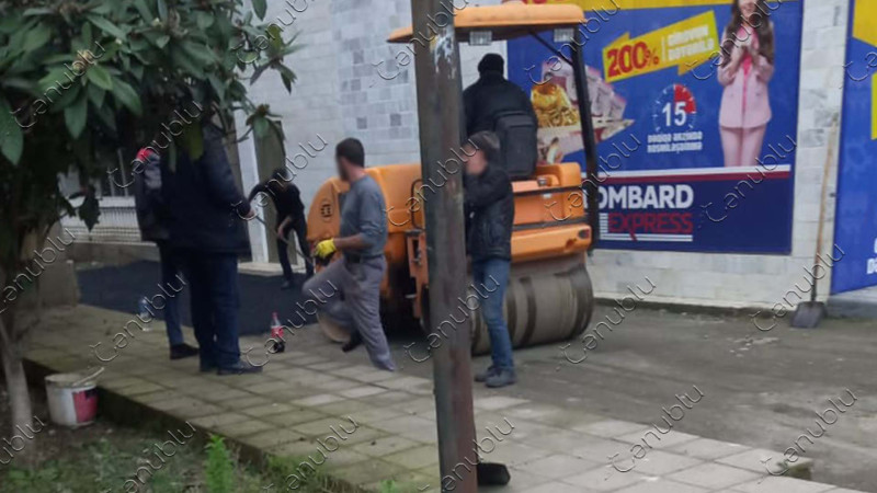 Astara: mərkəzi  küçələrin birinə asfalt döşənir