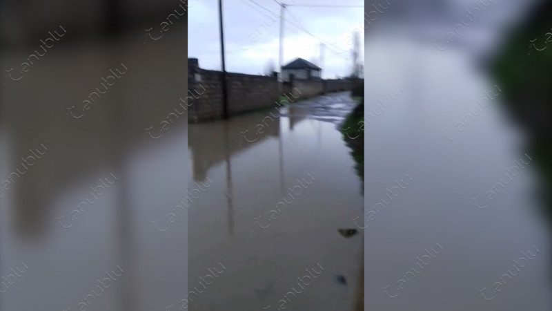 Göyşaban kəndində təbii göl yaranıb