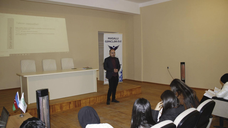 Masallıda gənclər üçün “Qərar qəbuletmə” adlı təlim keçirilib
