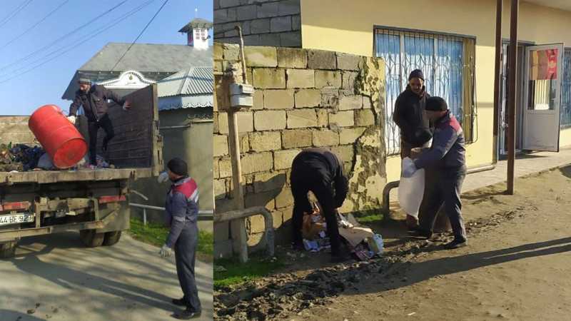 Masallı: Təzəkənd kəndində məişət tullantılarının daşınmasına başlanılıb