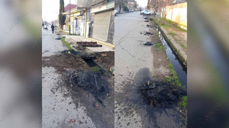 Lənkəran: Nizami küçəsinin kanalizasiya xətti təmizlənir