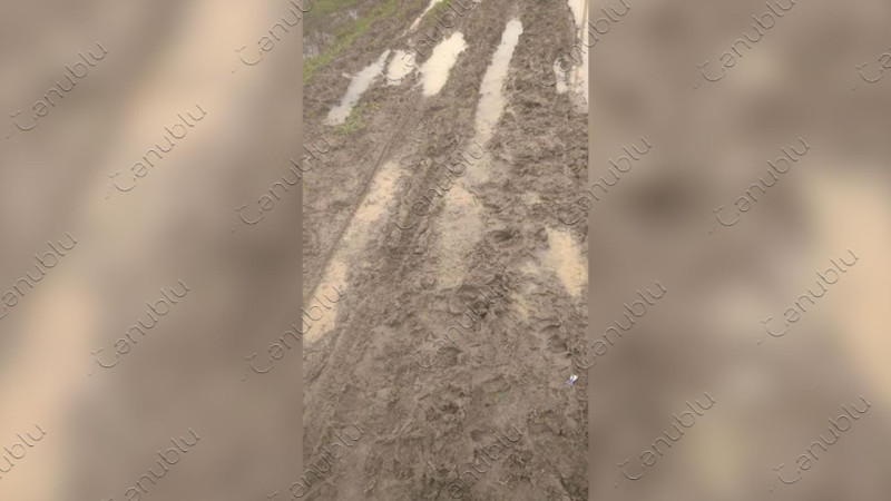 Şagirdlərin məktəbə getmək üçün istifadə etdikləri yol keçilməz vəziyyətdədir