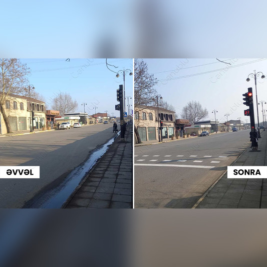 Şəhidlər xiyabanı küçəsində işıqfor təmir edilib