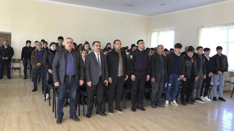 Lənkəran: Şağlaser kənd məktəbində şagirdlərlə maarifləndirici tədbir keçirilib