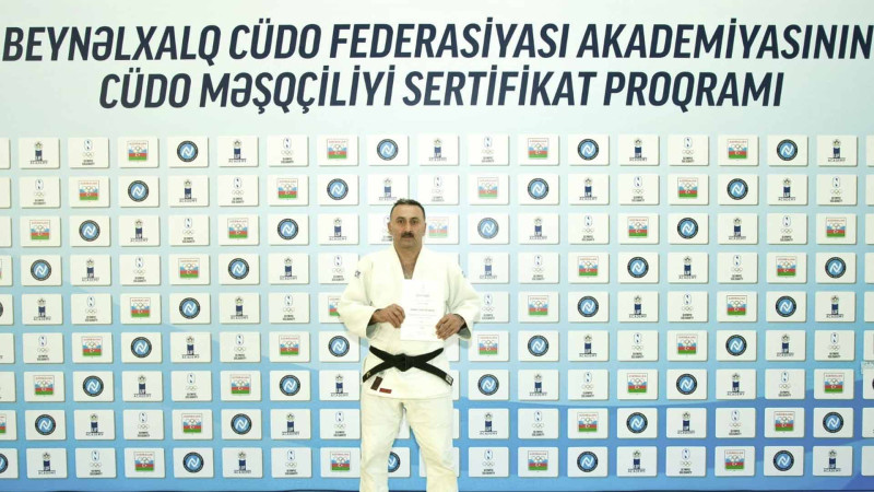 Masallı: Xanağa Quliyev Beynəlxalq Cüdo Federasiyası Akademiyasının məşqçi sertifikatına layiq görülüb