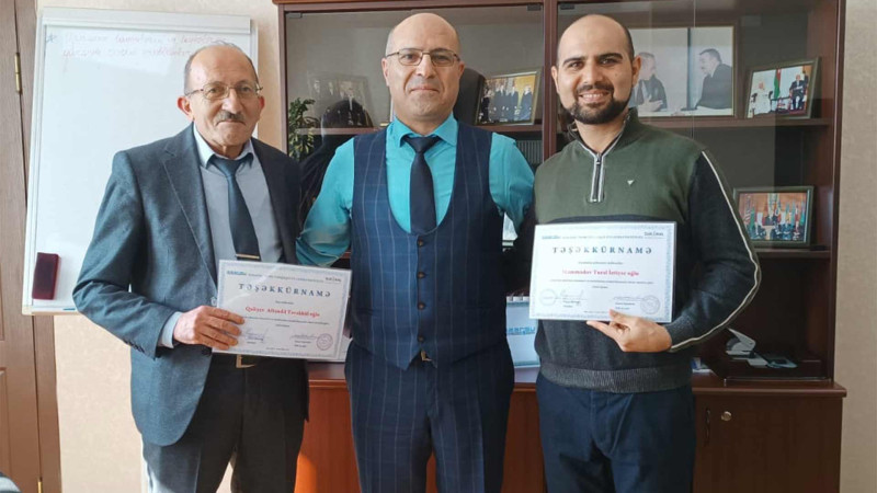 Lənkəran Sukanal İdarəsinin əməkdaşlarına “Təşəkkürnamə təqdim olunub