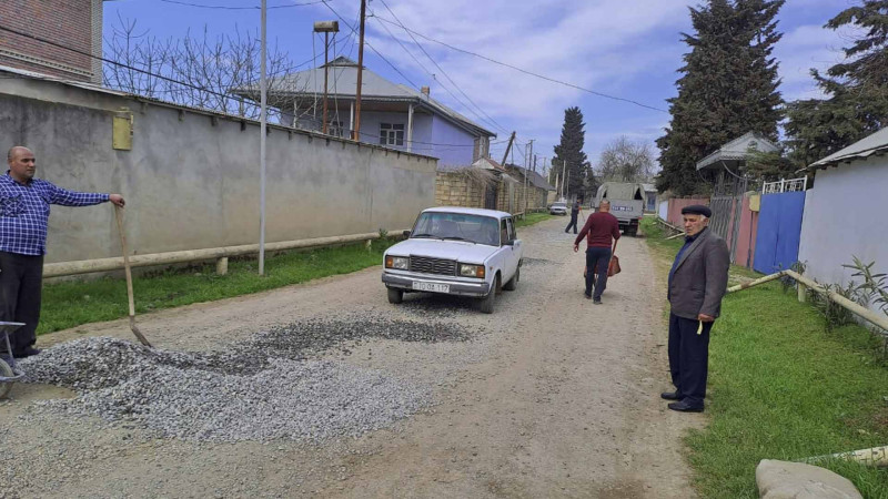 Masallıda şəhidimizin adını daşıyan küçədə təmir işləri aparılıb