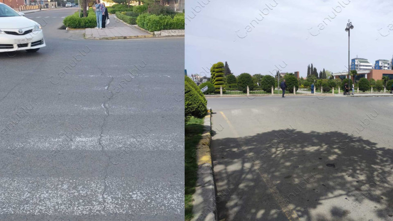 Lənkəranın mərkəzində piyada keçidi xətti pozulub