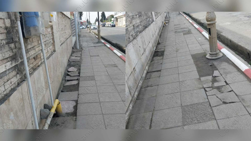 Astara şəhərinin mərkəzində yerləşən piyada səkisinin təmirə ehtiyacı var