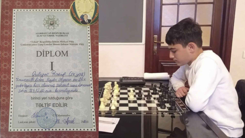 Lənkəranda keçirilən şahmat turnirində Boladi kənd məktəbinin şagirdi qalib olub