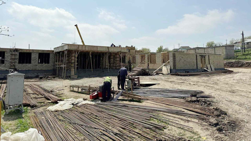 Cəlilabadın Sərhədabad kənd məktəbinin yeni binasının tikintisi davam edir