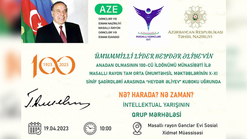 Masallıda məktəblilər intellektual yarışmada iştirak edəcəklər