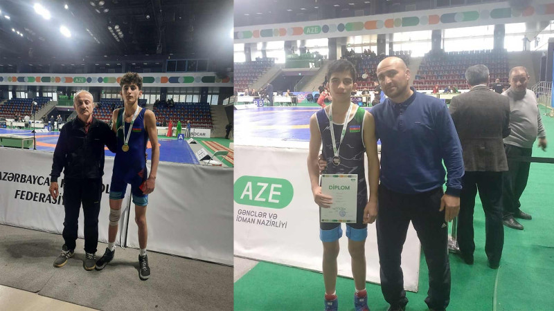 Lənkəranlı güləşçilər Bakıdan iki medalla qayıdıblar