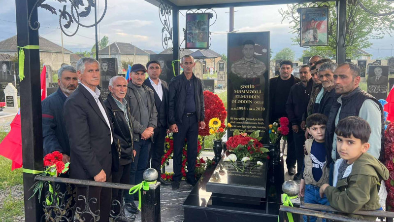 Lənkəranda şəhid Elməddin Məmmədlinin məzarı ziyarət olunub
