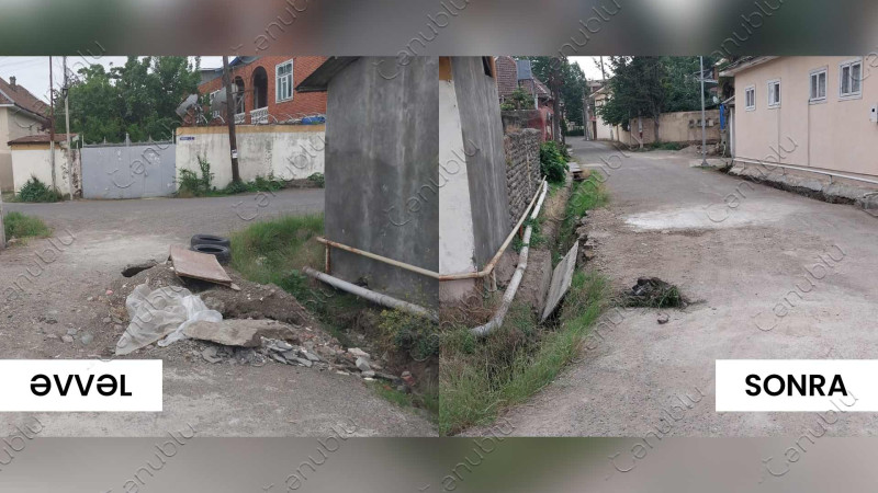 İşıqlandırdığımız İ.Səmədzadə yolundakı problem aradan qaldırılıb